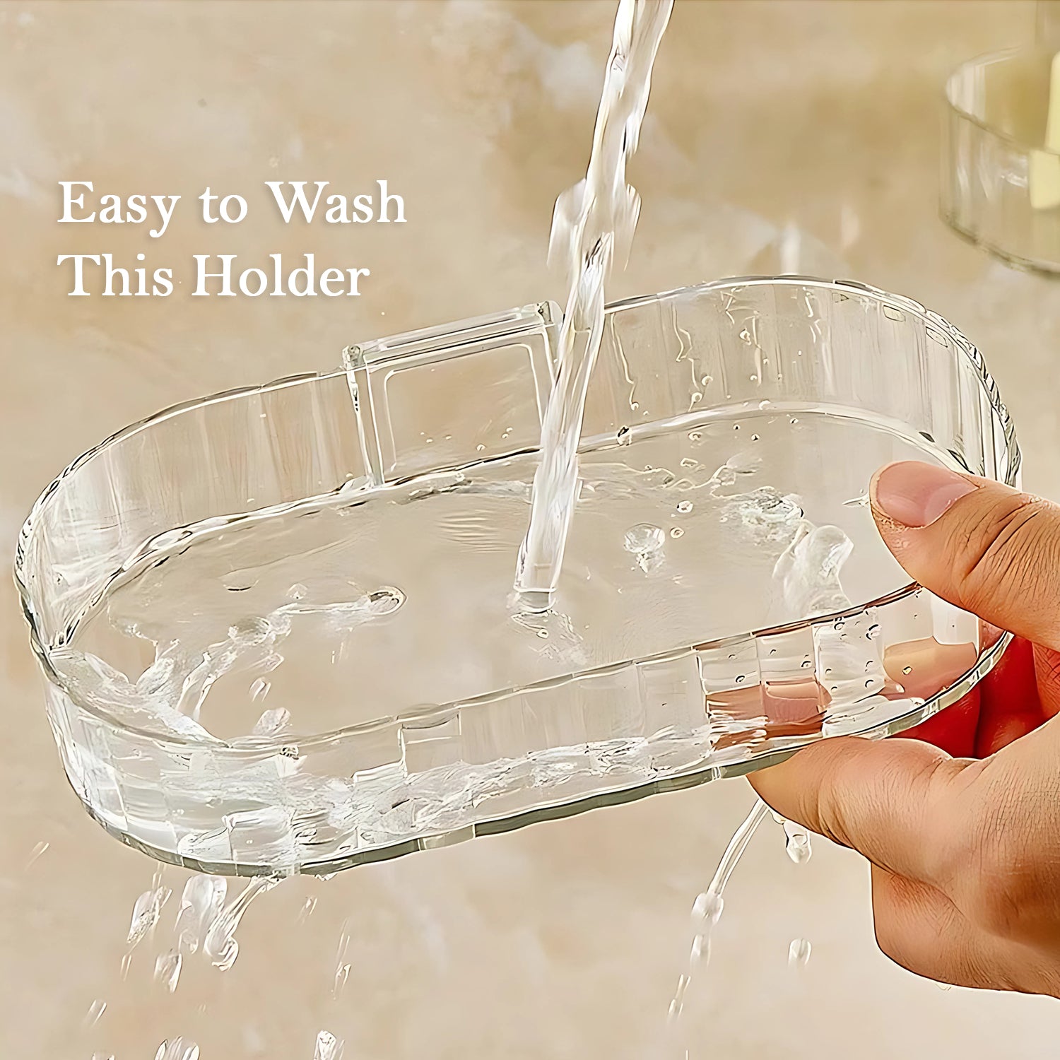 Self Adhesive Transparent Wall Mounted Soap Dish Holder (2 Pc) Self Adhesive Transparent Wall Mounted Soap Dish Holder (2 Pc)